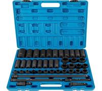 Jeu de tournevis à cloche 1/2 pouce, 43 pièces, comprenant une gamme standard métrique et un assortiment pour les vis à tête encastrée, avec des clés hexagonales de 9 à 30 mm, conçus pour une utilisat