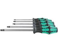 Jeu de tournevis à tête sphérique hexagonale Wera, avec manche Kraftform, 10 pièces