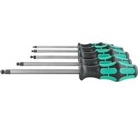Jeu de tournevis à tête sphérique hexagonale Wera, avec manche Kraftform, 8 pièces