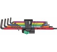 Jeu de tournevis coudés longs, 9 pièces, T8-T40, tête sphérique, Color Wera | 4013288193544