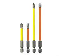 Jeu de tournevis cruciforme spécial pour électricien, FPH2 5,5 mm/6 mm, acier allié HRC63, magnétique, sablé, jaune/orange/argent, 4 pièces pour armoires électriques et fusibles