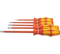 Jeu de tournevis d'électricien Wera, entièrement isolés, avec manche Kraftform, 6 pièces