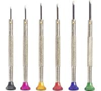 Jeu de tournevis dhorloger 12 pièces TOOLCRAFT 820926 Largeur de lame: 0.8 mm, 1 mm, 1.2 mm, 1.4 mm, 1.6 mm, 1.8 mm 1 set