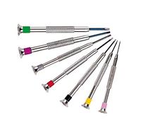 Jeu de tournevis d'horloger - avec 7 tournevis de précision à code couleur - dans un étui de rangement pratique - C335982