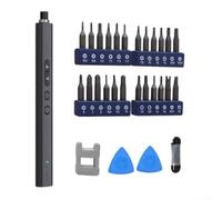 Jeu de tournevis électrique rechargeable avec 24 embouts en acier, double contrôle de couple et 3 lumières LED, chargement USB-C pour réparation électronique, assemblage de meubles