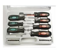 Mannesmann Kit de tournevis 21 pièces avec embouts Vert et orange