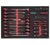 Jeu de tournevis et embouts Foam4x4 tray PLAT- PH- PZ- TX- TPX- HEX- GR 122 pièces Teng Tools TTEMD122N