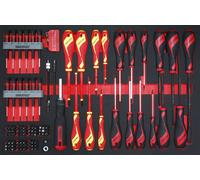 Jeu de tournevis et embouts Foam4x4 tray TX- TPX- PLAT- PH- PZ 98 pièces Teng Tools TTEMD98N