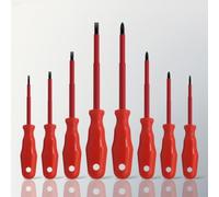 Jeu de tournevis isolés en chrome vanadium 1000 V | Protection 1000 V, pointes magnétiques puissantes, ensemble de 9 pièces, travaux électriques sûrs, réparations ménagères