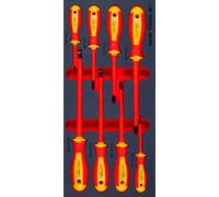 Jeu de tournevis isolés Plats et PH EV véhicules électriques 8 pièces module en mousse pour servante d'atelier MW Tools MWESC8FLPH