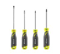 RYOBI Jeu de 4 tournevis aimantés RHSDS4PC PH1/PH2/SL4/SL5.5 Manche confort