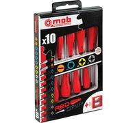 Peddinghaus Jeu de 10 tournevis RedGrip – 2 F + 4 TORX + 2 PH + 2 PZ – 9129000801