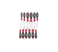 Jeu de tournevis SoftFinish Wiha - 12 pièces - Rouge et noir