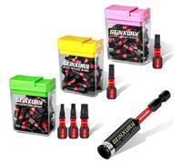 Jeu de tournevis Torx anti-choc, 91 pièces, 25 mm, en acier S2, magnétiques, avec porte-embouts