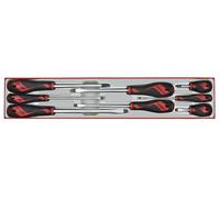 Jeu de tournevis TTX4 tray Plat- Ph 8 pièces Teng Tools TTX918N