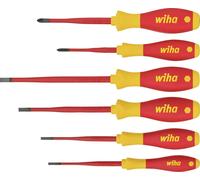 Jeu de tournevis Wiha VDE 6 pièces vis à fente, cruciforme Phillips