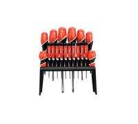 Yato Kit de tournevis YT-25982, 18 pièces avec support, S2 super magnétiques