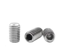 Jeu de vis à douille hexagonale en acier inoxydable 304, DIN916, à pointe plate, sans tête, 2 M3 M4 M5 M6 M8 M10 M12-M16, 10 pièces(50mm,M12 (10pcs))