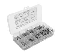Jeu de Vis à Tête Ronde M2 800 Pièces Autotaraudeuses | Boîte Organisée, Forte Tenue et Glissement Réduit, pour Menuiserie et Coques Électroniques, Argenté