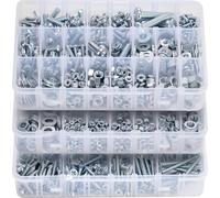 Jeu de vis et d'écrous - Coffret assortiment - 2250 pièces - Métrique et pouces (impérial) - Vis mécaniques et rondelles - M3/M4/M5/M6/M8 - Acier allié 4.8