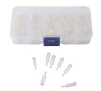 Jeu D'écrous et Boulons Hexagonaux en Nylon, 200 Pièces, Assortiment étanche M2.5 Mâle Femelle avec Boîte en Plastique