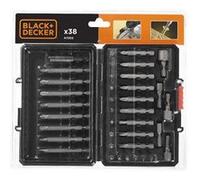 Jeu d'embouts à enfoncer BLACK et DECKER avec clés à douille adaptateur - 38 pcs - A7202-XJ G