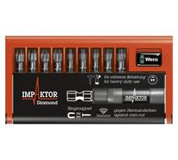 Jeu d'embouts avec porte-embouts Bit-Check 10 Impaktor 1 SB, 10 pièces - WERA - 05073980001