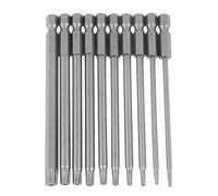 Jeu d'embouts de tournevis 10 pièces 100 mm 1/4 pouce tige hexagonale S2 embouts à tête étoile en acier embouts de tournevis Torx de précision pour ordinateur caméra lunettes