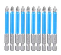 Jeu d'embouts de Tournevis à Percussion PH2 10pcs 70 mm Embouts de Tournevis Electriques Magnétiques à Tige Hexagonale en Acier Allié au Chrome-vanadium Antidérapants pour Perceuse
