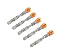 Jeu d'embouts de tournevis à tête transversale magnétique en acier S2 générique, 5 pièces, PH2 pour vis à cloisons sèches, tige de 1/4 de pouce (Jaune)
