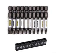 Jeu d'embouts de tournevis de 6,35 mm avec support, tige hexagonale magnétique pour Torx Cross Inner Hex, pour embouts de tournevis à percussion pour réparation automobile à domicile (bossom prune)