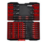 Jeu d'embouts de vissage à torsion STIER pour visseuse sans fil, 42 pièces, porte-embouts magnétique puissant, interchangeable, adaptateurs et clés à douille, coffret de transport de qualité