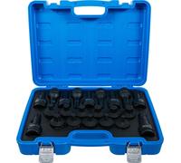 Jeu d'embouts Kraft | Emmanchement carré de 20 mm (3/4") | Six pans creux, profil en T (pour Torx) | 22 pièces