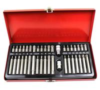 Jeu d'embouts Torx/à six pans creux/multidents - Jeu d'outils - 40 pièces - Résistant aux chocs/Impact - Embouts à six pans - Pour la réparation automobile