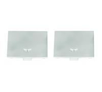 Jeu d'embouts Xperta sans cache rail - fixation au mur - pour porte bois - gris ARGENTA