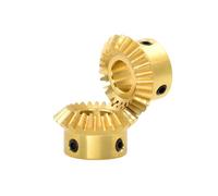 jeu d'engrenages coniques, Engrenage conique en laiton for moteur, 0, 5 module, 20/25/30 dents(0.5 Modulus 25 Teeth,Bore 6mm)
