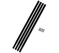 Jeu d'extension universel pour tiges de forage - 4 pièces de 1 mètre - Longueur totale : 4 mètres - Acier - Profil carré 30 x 30 mm - Avec vis - Noir