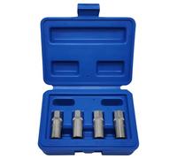 Jeu d'extracteur 4 pièces 6,35 mm dissolvant universel | Kit d'extracteur de vis pour boulons et vis cassés, endommagés, rouillés, mécaniciens automobiles, garage, emplacement