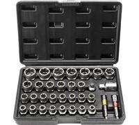 Jeu d'extracteurs de goujons, jeu de 29 extracteurs de goujons et d'écrous, 6 mm à 10 mm, 13/32" à 3/4", jeu de douilles extractibles en acier CR-MO avec coffret de rangement, écrou à retirer