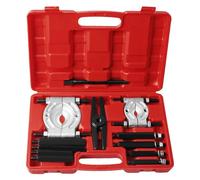 Jeu d'extracteurs de roulements - 12 pièces - Séparateur de roulements et extracteur d'engrenages - Acier au chrome-vanadium - Force de traction jusqu'à 5 t - Avec coffret de rangement - Rouge
