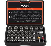 Jeu d'extracteurs de vis, 29 pièces, de 6 à 10 mm, en acier Cr-Mo, avec coffret