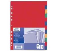 ELBA Lot de 5 Intercalaires carton Strong A4 Max 12 positions onglets neutres couleur