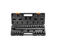 VEVOR Coffret Douilles à Chocs 3/8 po SAE 3/8-1 po Métrique 8-22 mm , Kit pour liquet 29PCs, en Acier Allié CR-V, 6 Pans, Marquages de Taille Faciles à Lire, pour la Réparation Automobile