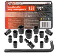 Jeu douilles choc 1/2"" 10-32 mm 6 pans