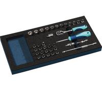 Jeu d'outils 36 pièces, module 1/3, clés à douille
