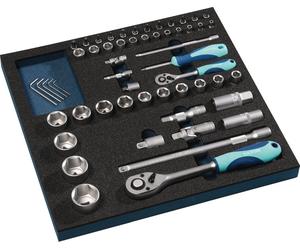 Jeu d'outils 55 pièces, module 2/3, clés à douille