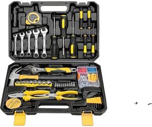 Jeu d'outils à main pour la maison, 88 pièces, outils combinés, acier Cr-V forgé, manche souple, résistant à la rouille
