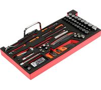 Jeu d'outils Bahco avec insert en mousse, en pouces, pour coffres à outils métalliques des séries 1483K et 1483KHD - 98 pièces, douilles