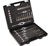 Jeu d'outils de filetage M3-M12, 44 pièces, cassette en plastique HSS