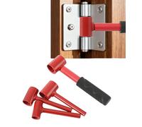 Jeu d'outils de réglage pour charnières, 4 pièces, plage de tailles de 14 mm à 25 mm, fabrication en acier de haute qualité, manche ergonomique antidérapant, adapté à plusieurs types de charnières